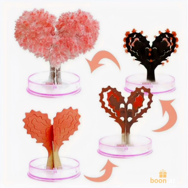 Растущие кристаллы "Дерево любви" сделай сам Magic growing love tree